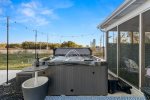 Large private hot tub ideal for relaxing